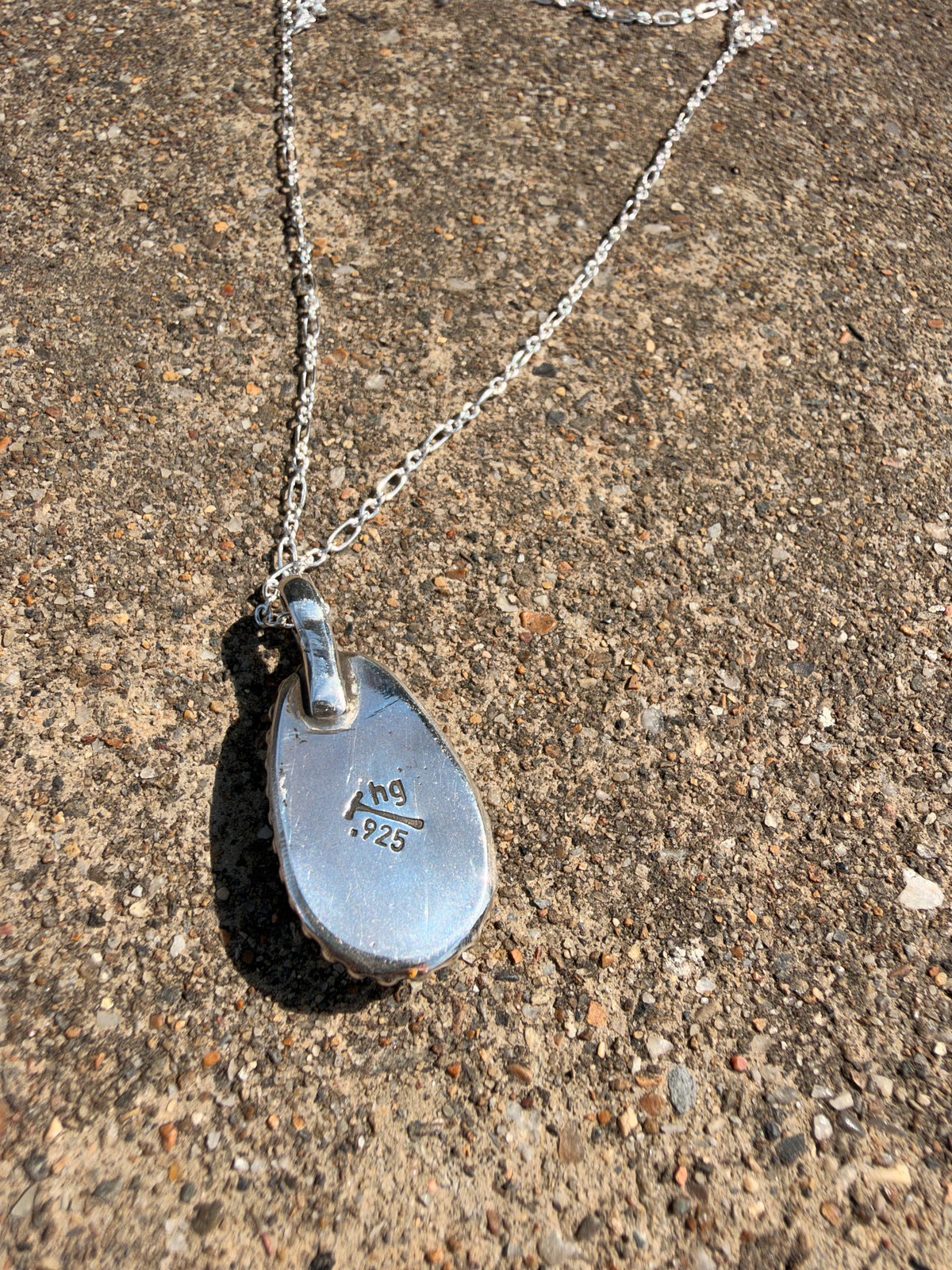 Sonoran Gold Turquoise Sterling Silver Pendant Necklace