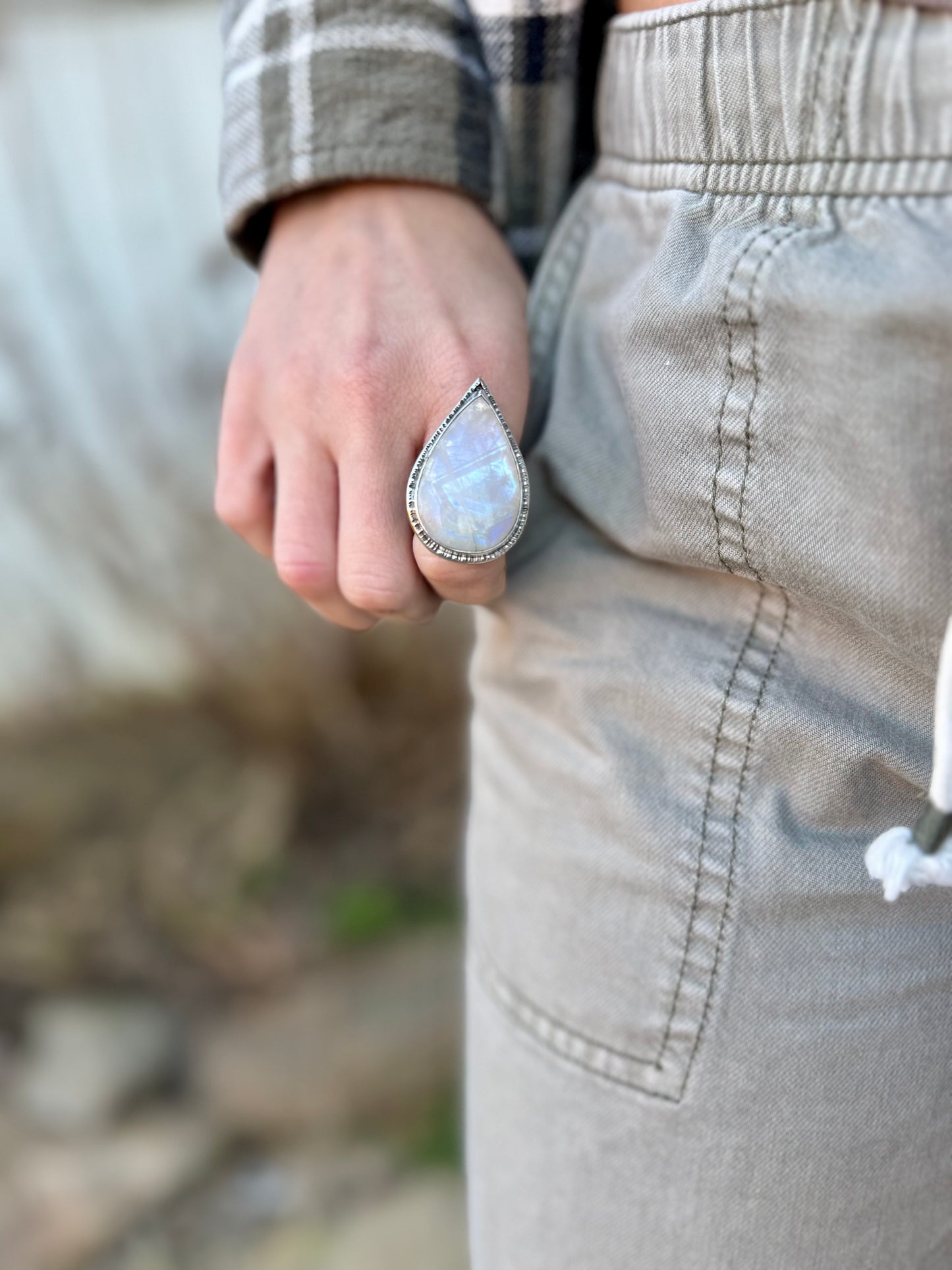 Moonstone Statement Ring size 9