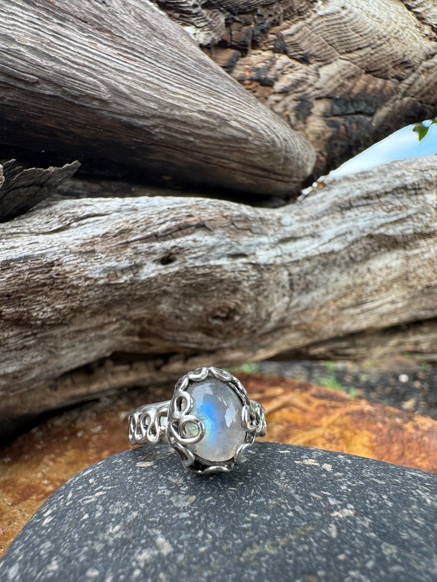 Moonlit Heirloom Moonstone Ring size 6