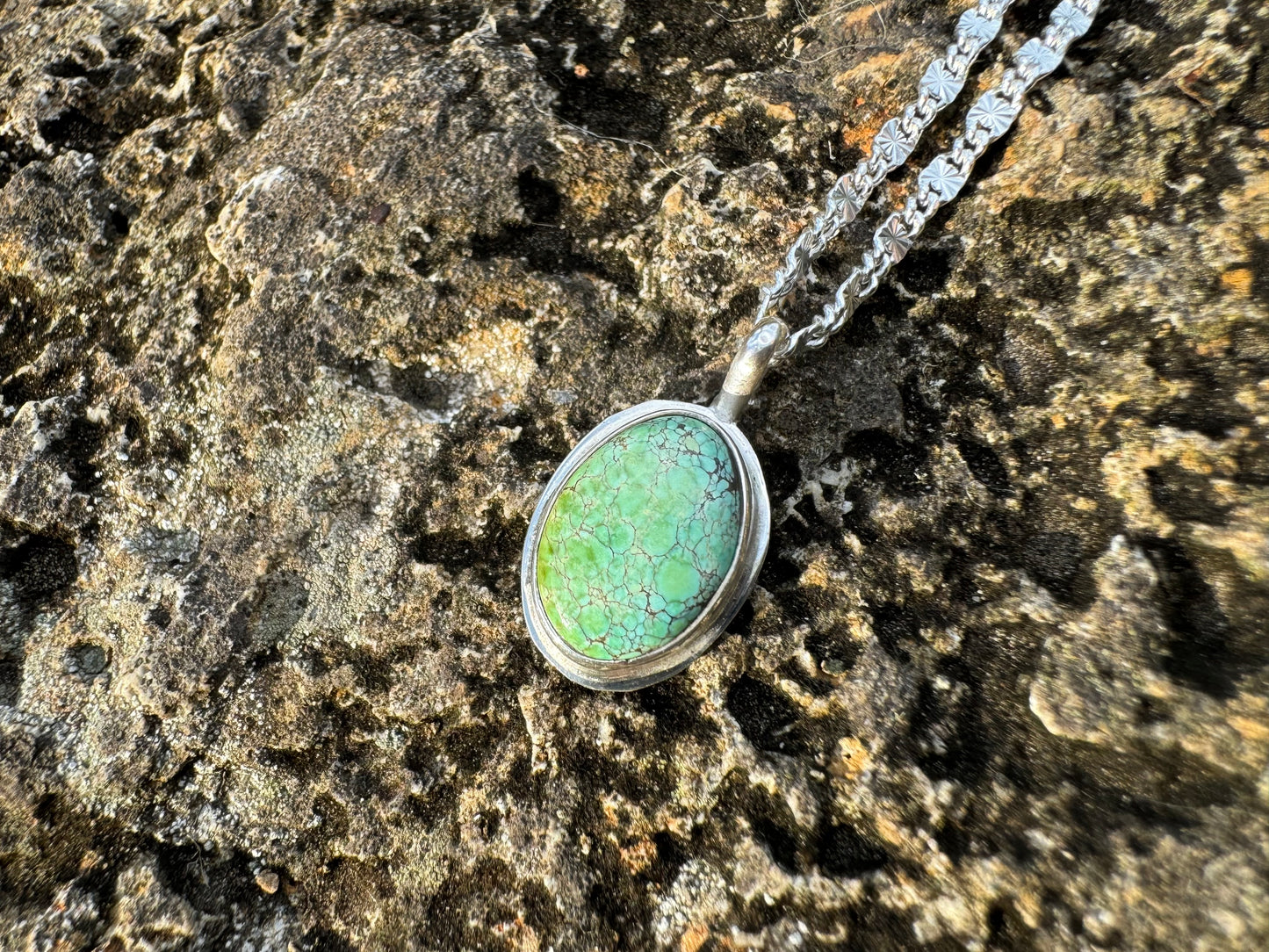 Green Sonoran Gold turquoise Mini Pendant