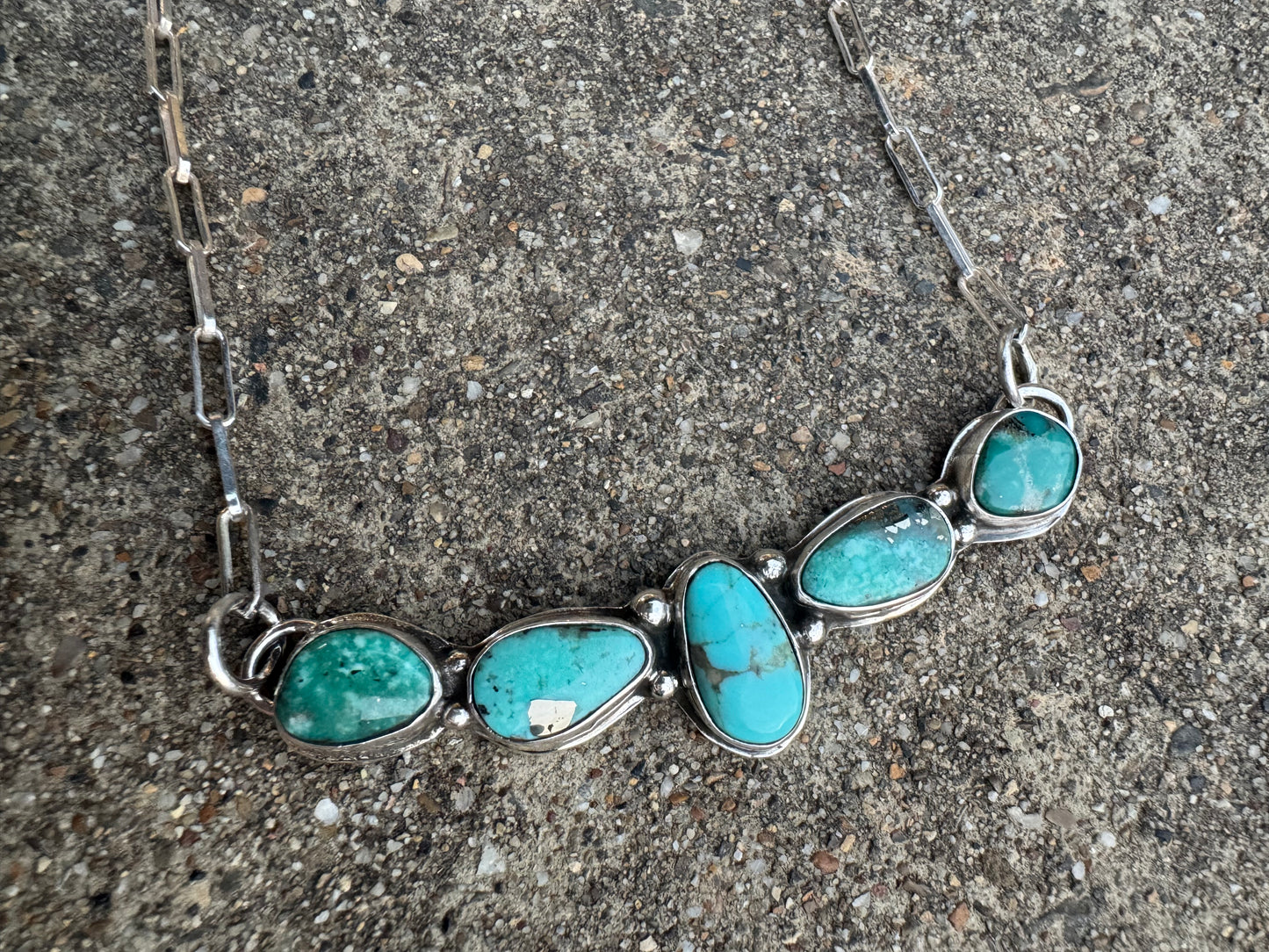 Five stone Campitos Turquoise Necklace