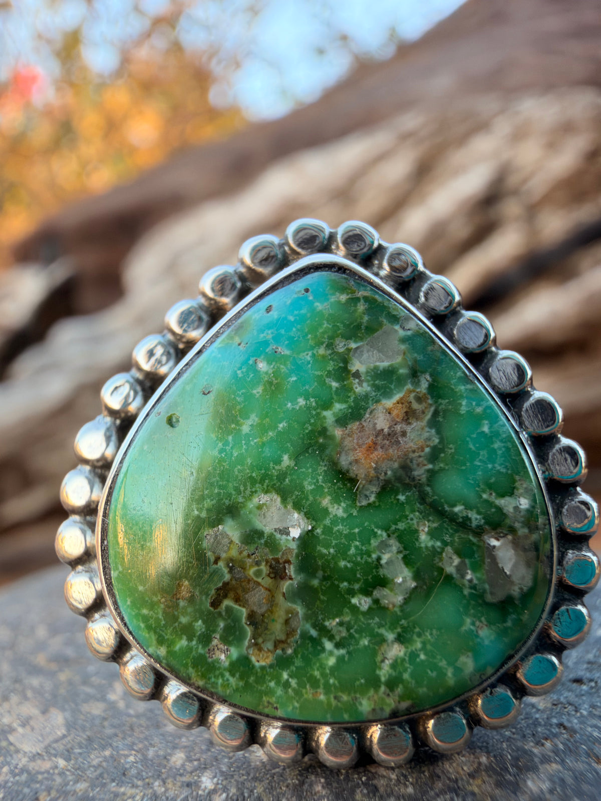 Sonoran Gold Turquoise Teardrop Ring size 7