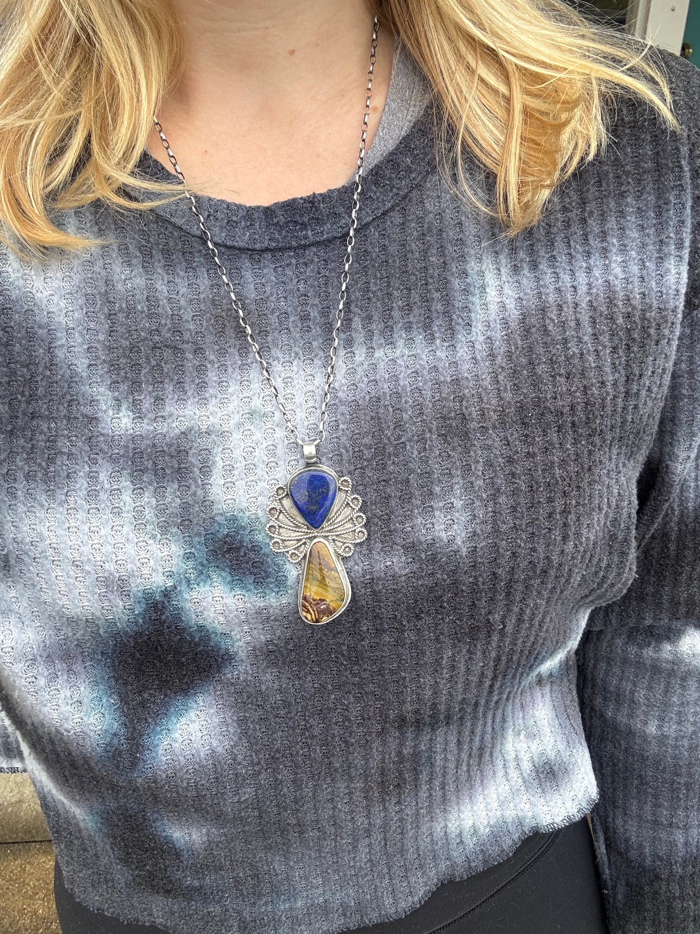 Lapis and Jasper Fancy Pendant