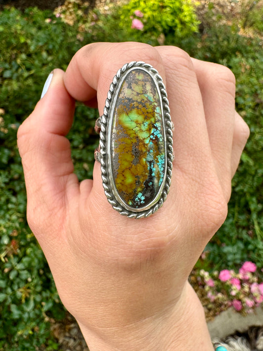 Polychrome turquoise ring size 9