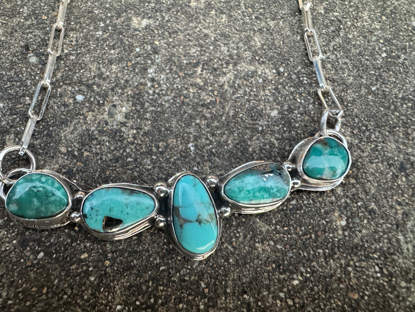 Five stone Campitos Turquoise Necklace