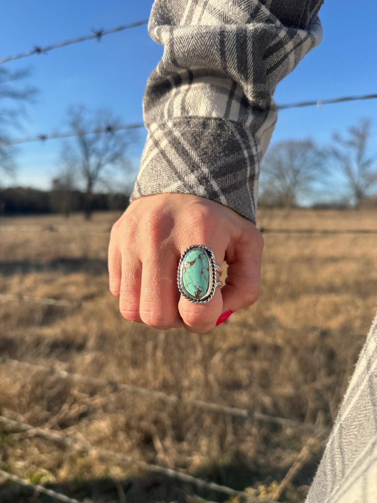 Light blue Tyrone Turquoise ring size 7