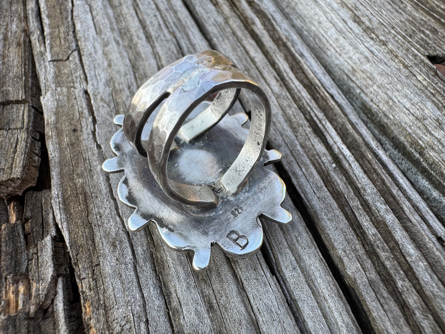 Turquoise sunburst ring size 7
