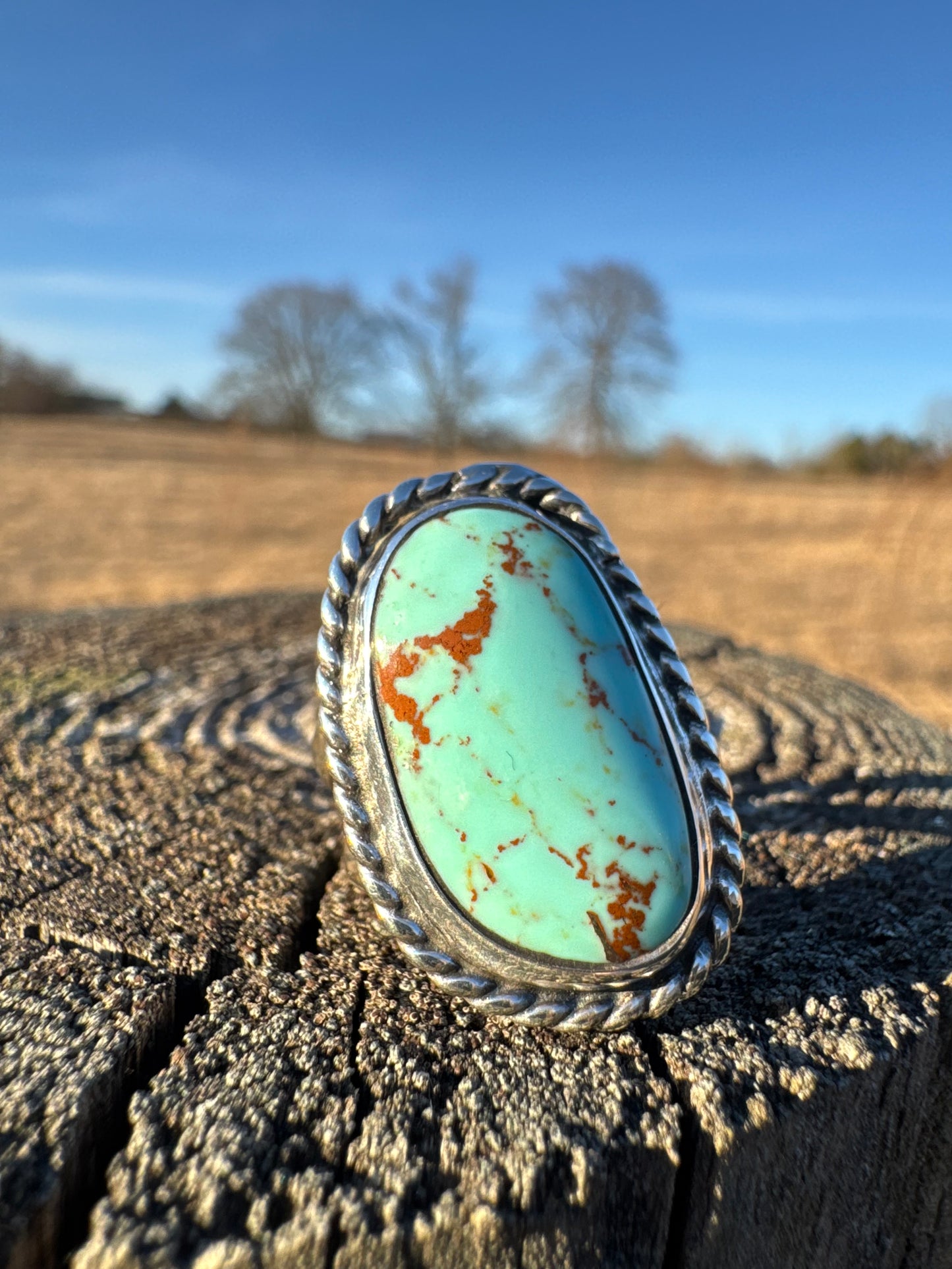 Light blue Tyrone Turquoise ring size 7