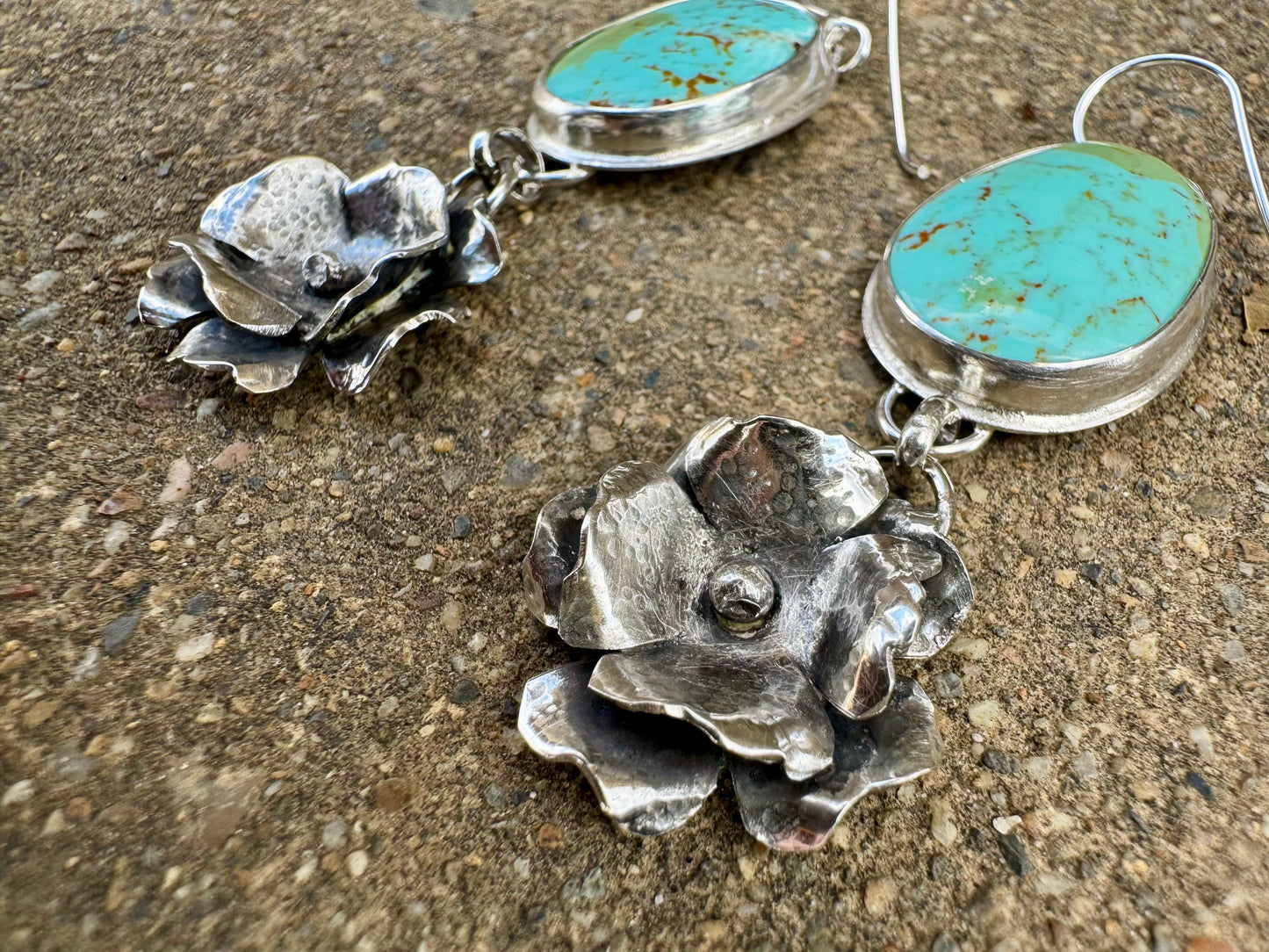 Tyrone turquoise Flower Earrings