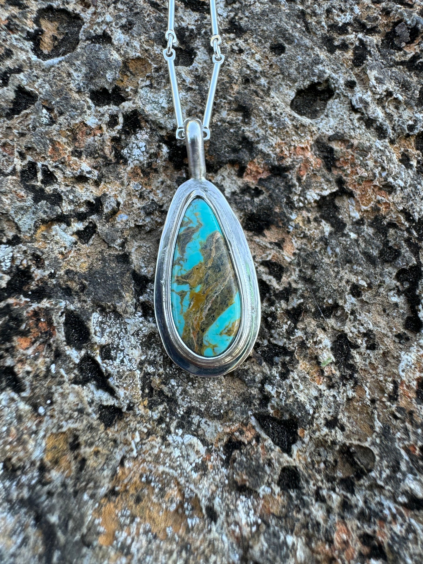 Dainty turquoise pendant