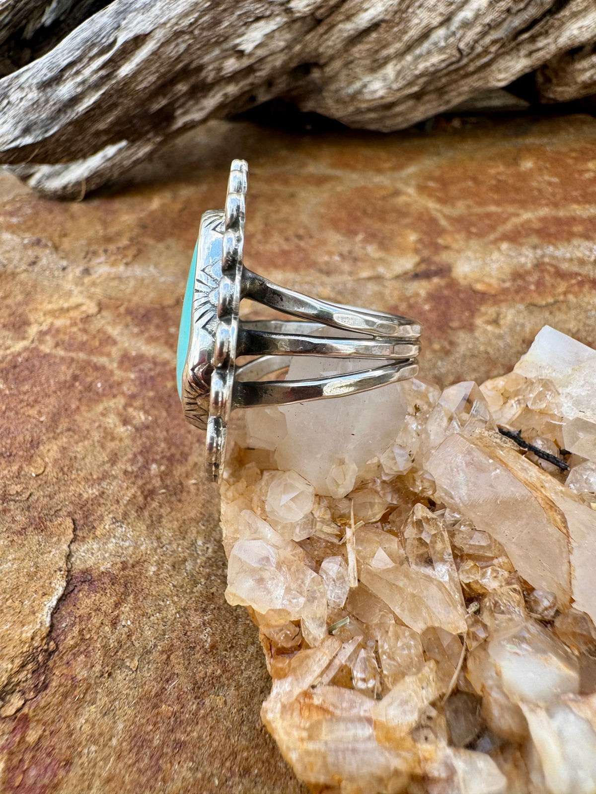 Tyrone turquoise Blossom ring size 7.5
