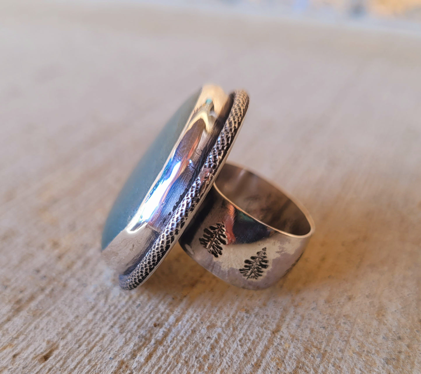 Beach Stone ring size 7