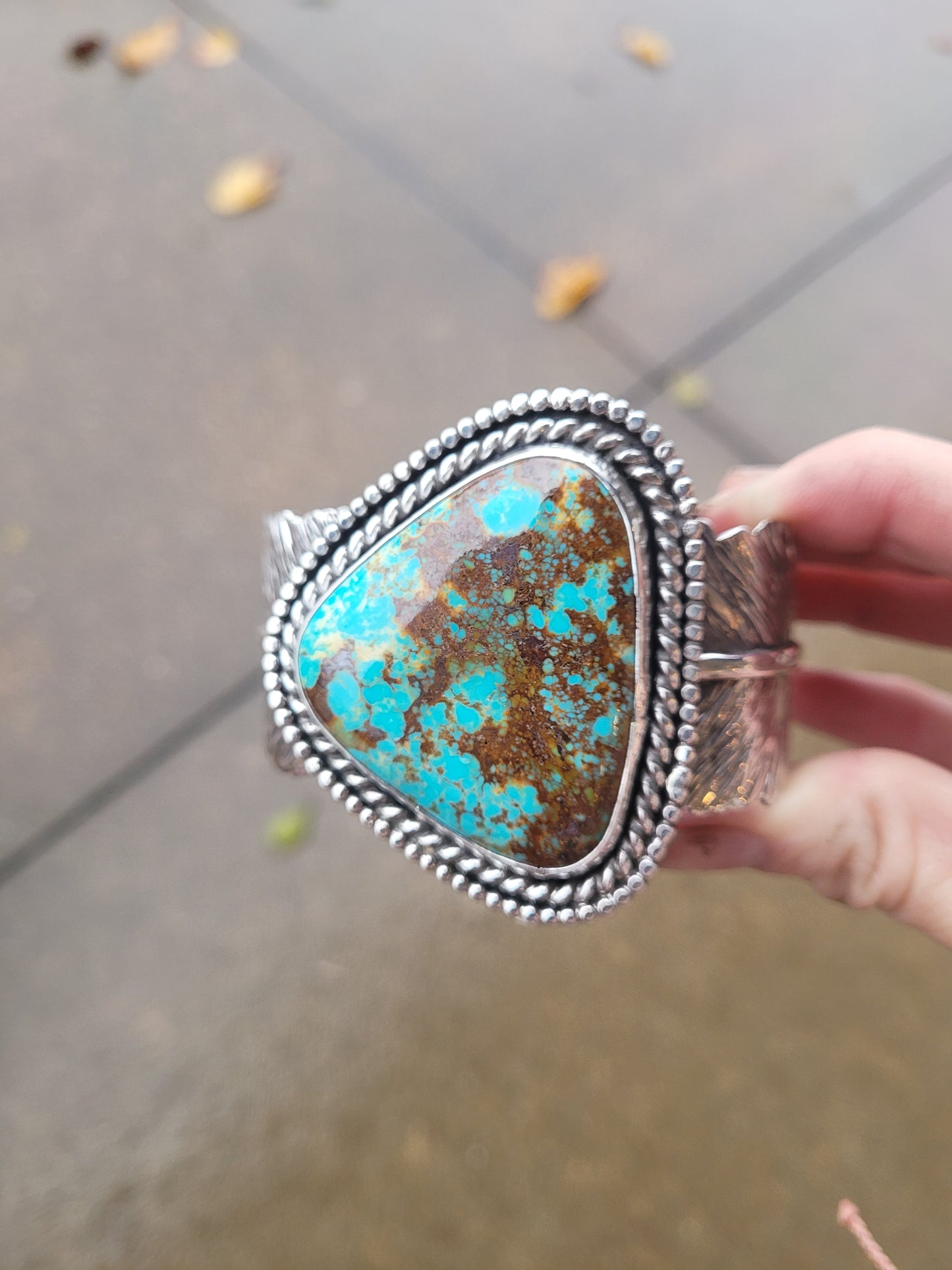 Royston turquoise Feather Cuff