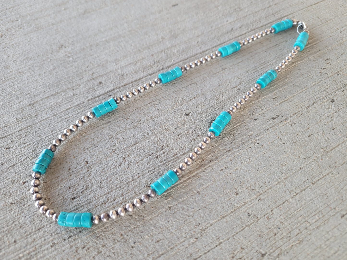 Navajo pearl and turquoise necklace