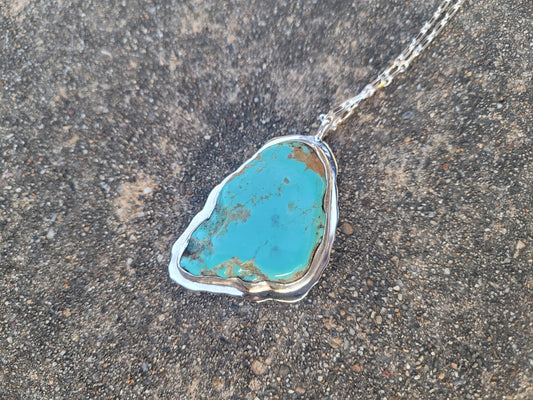 Free-form Nugget Turquoise pendant