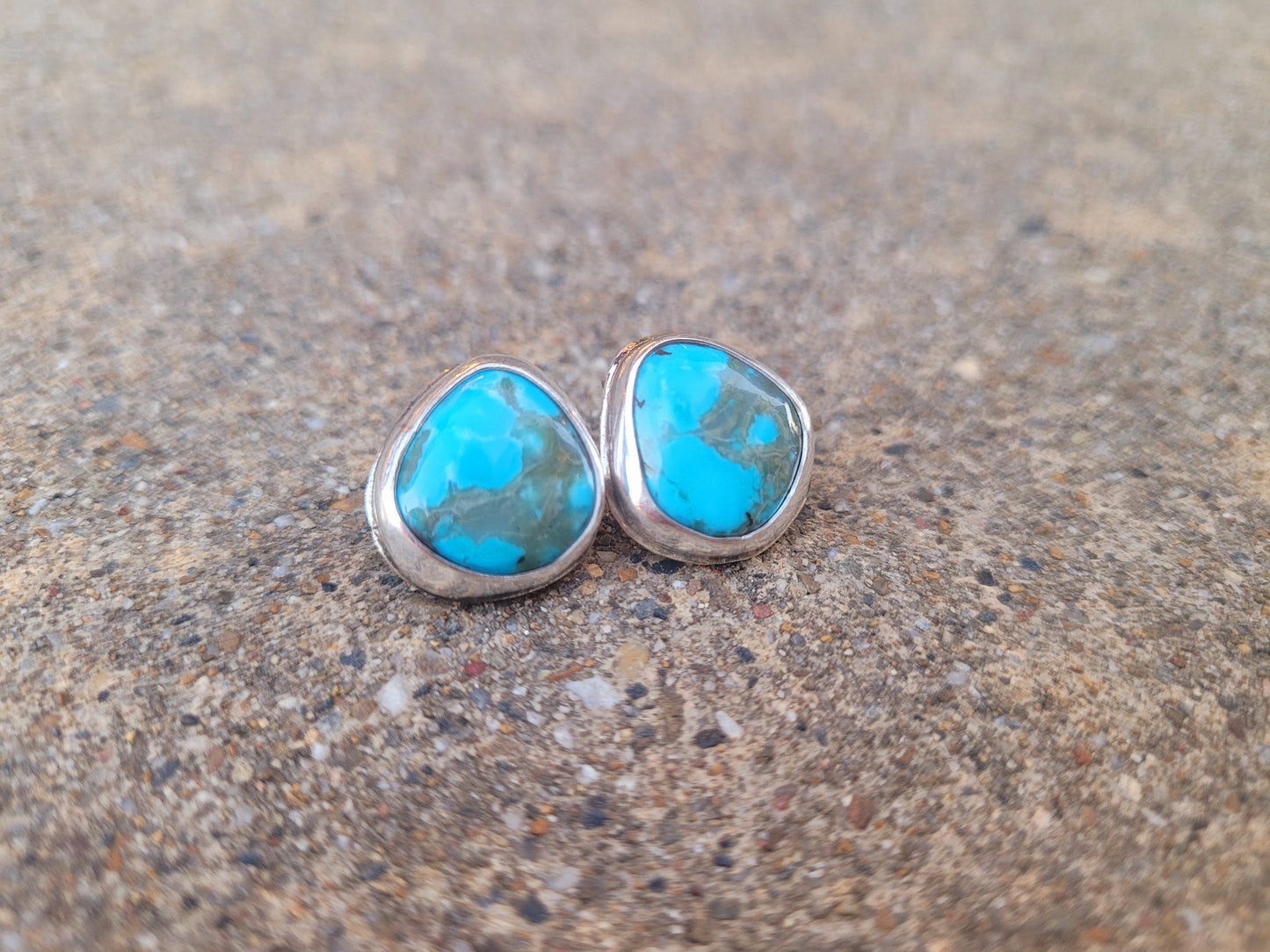 Kingman turquoise post earrings