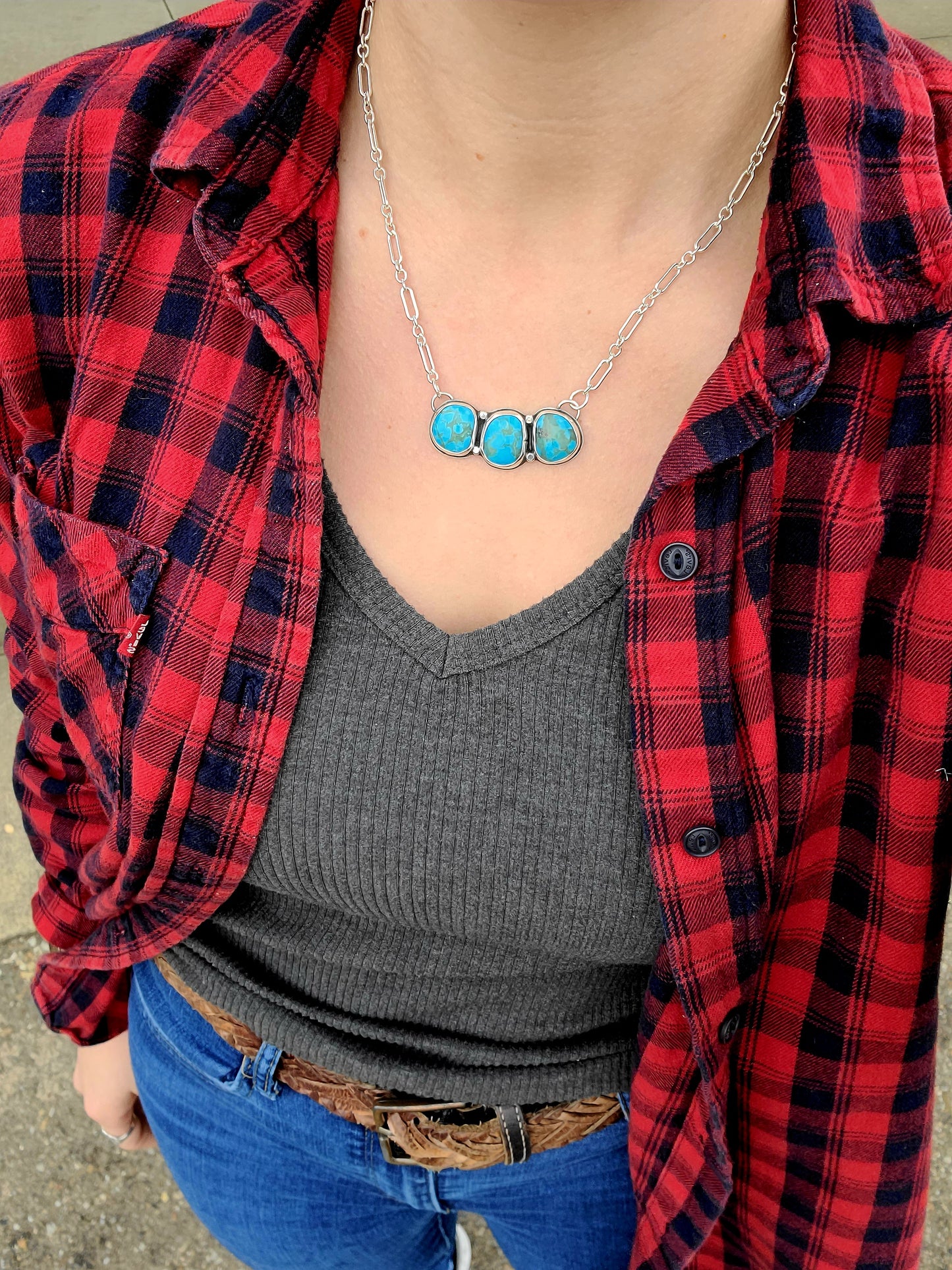 Bar turquoise necklace