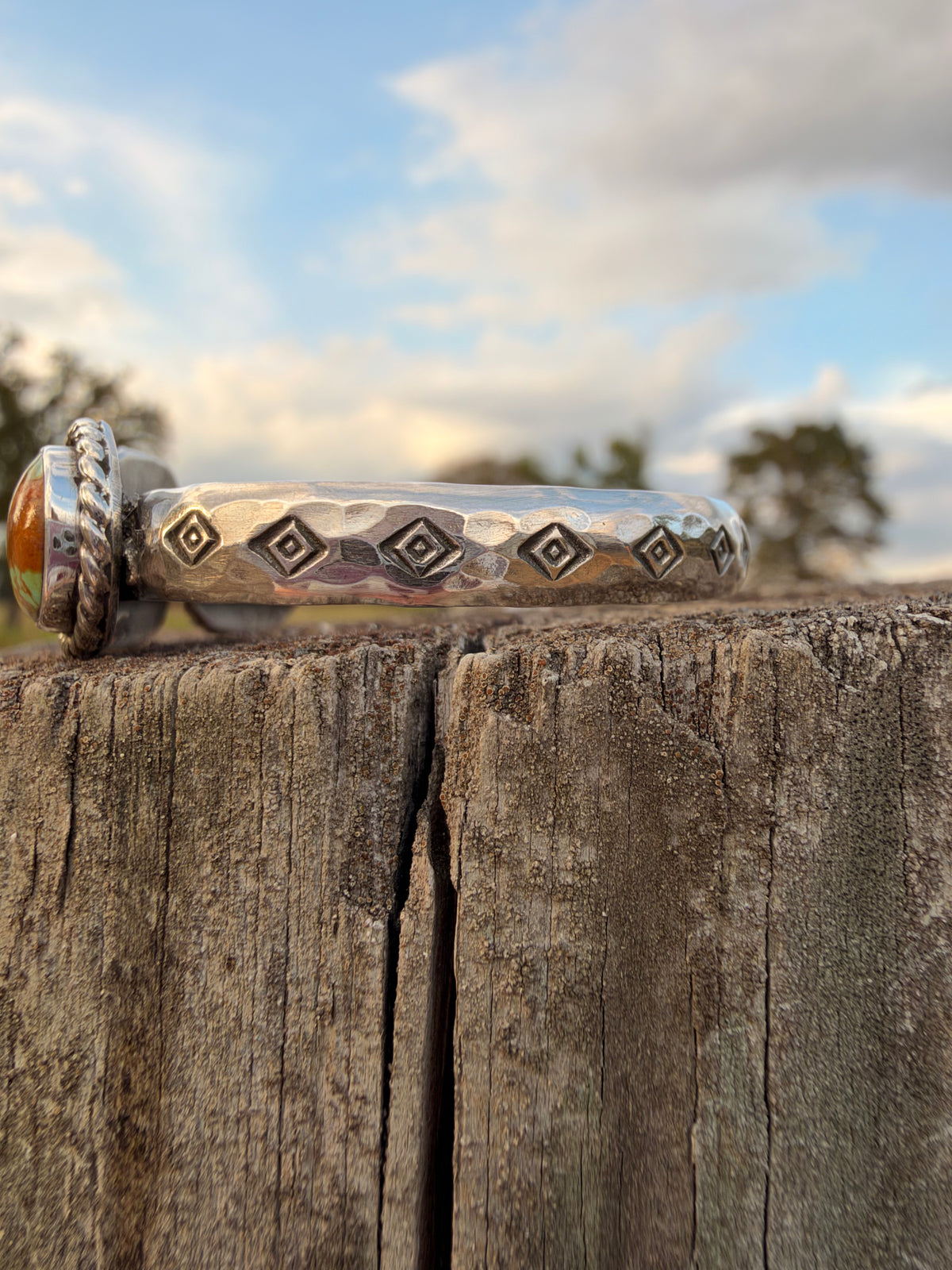 Tyrone turquoise and Spiny Oyster Cuff Bracelet