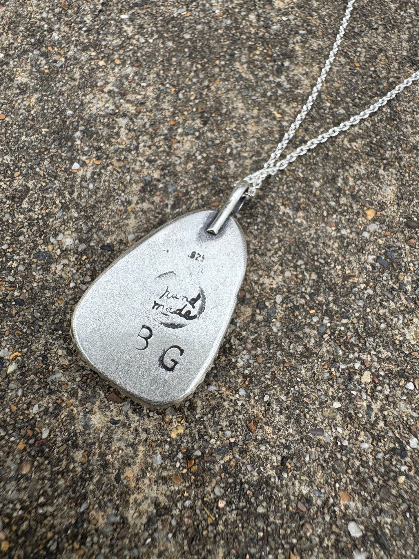 Kingman turquoise necklace with Rope detail