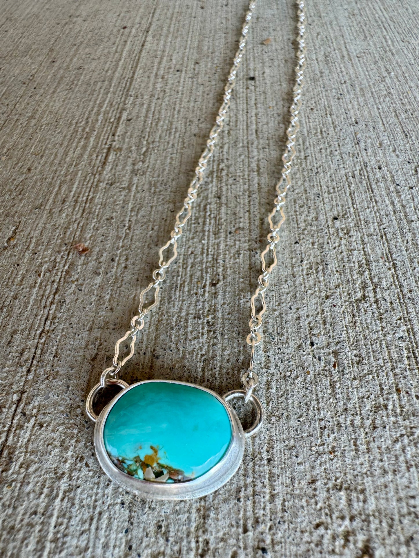Dainty Tyrone turquoise station necklace