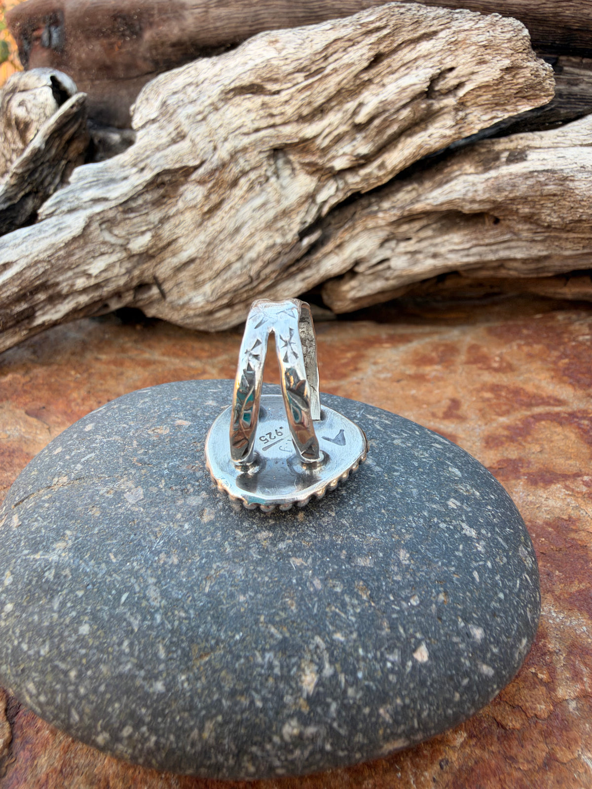 Sonoran Gold Turquoise Teardrop Ring size 7