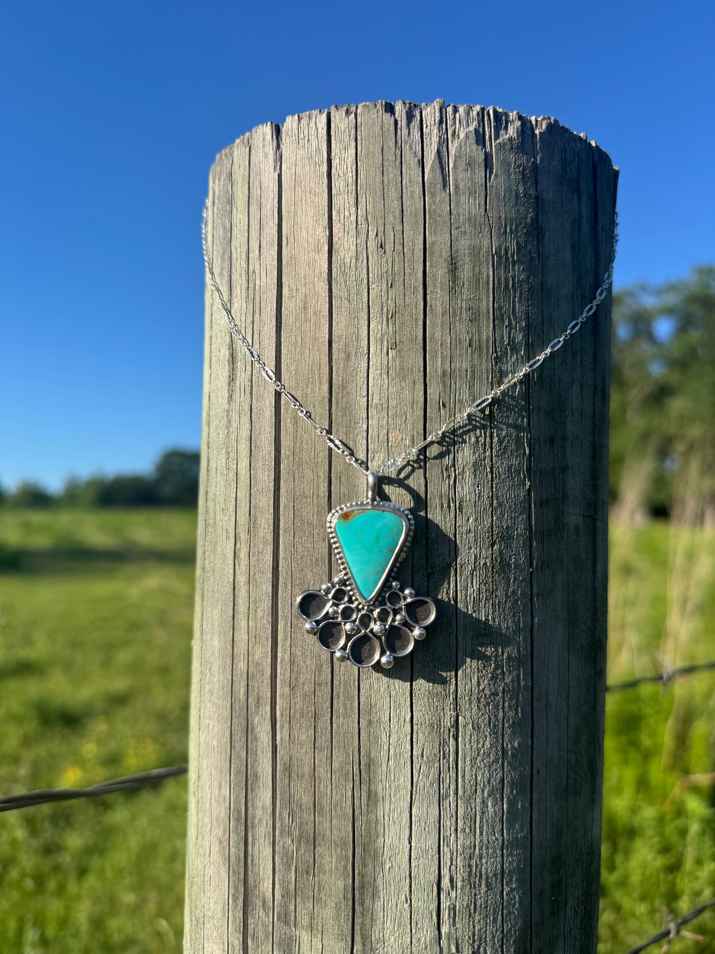 Kings Manassa Pear Filigree pendant