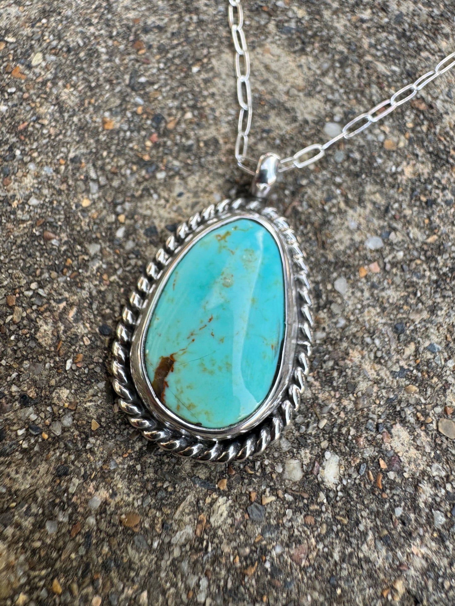 Tyrone Turquoise Sterling silver necklace