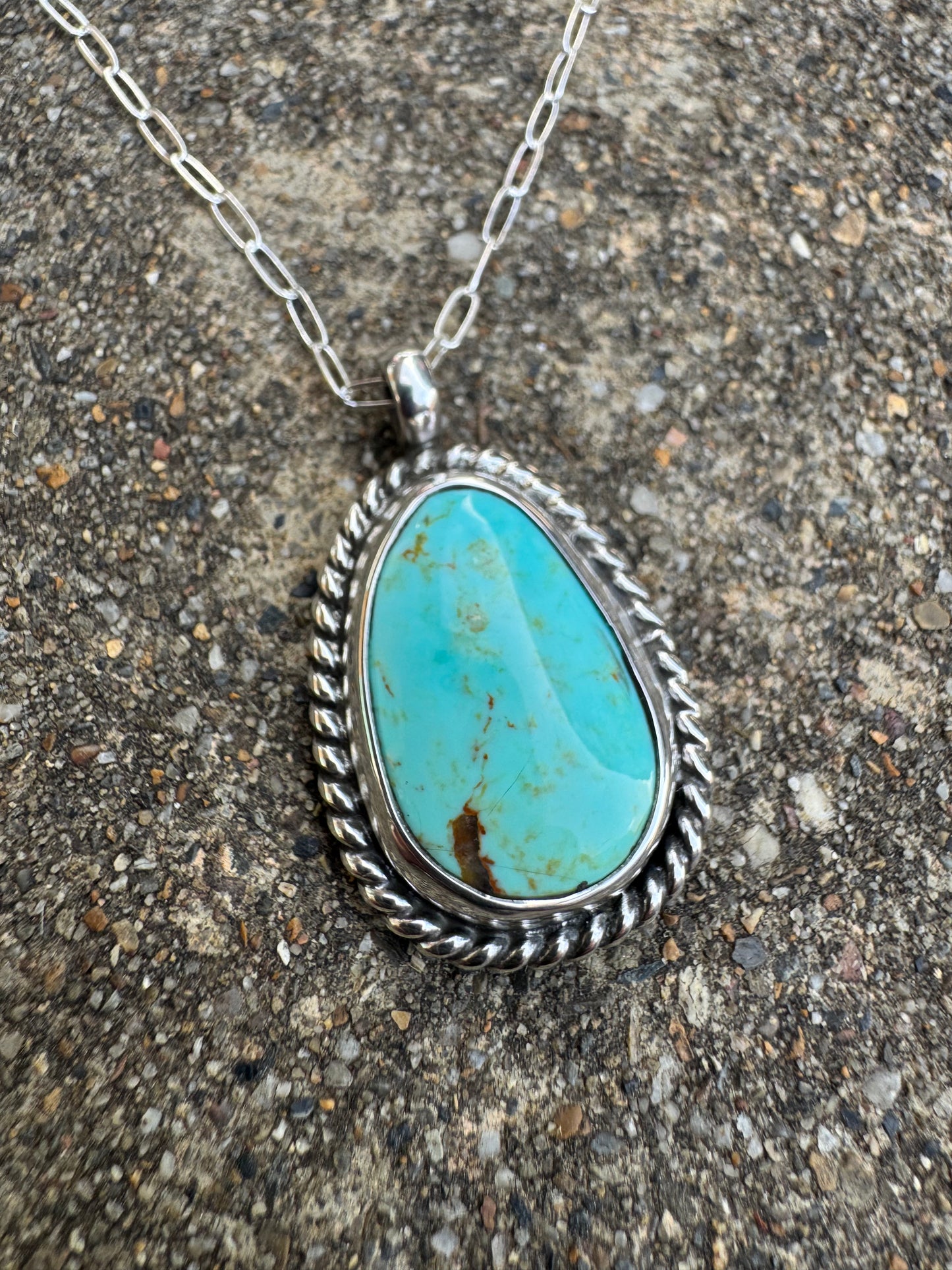 Tyrone Turquoise Sterling silver necklace