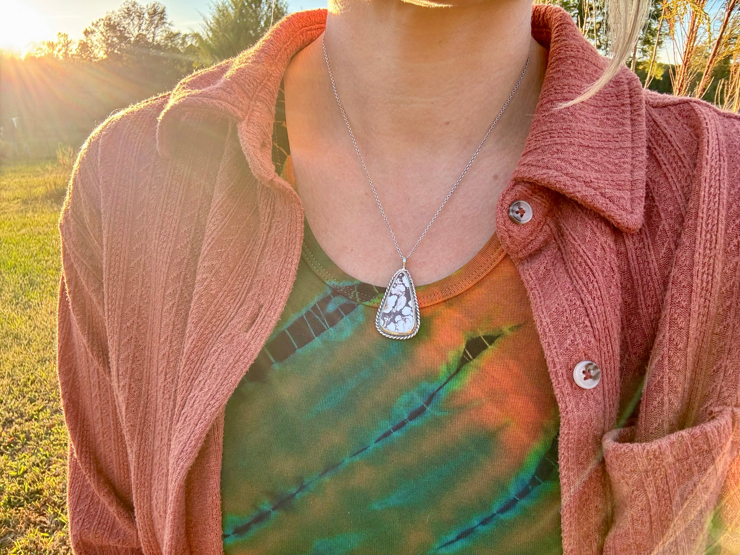 Wild Horse Tear Drop Pendant