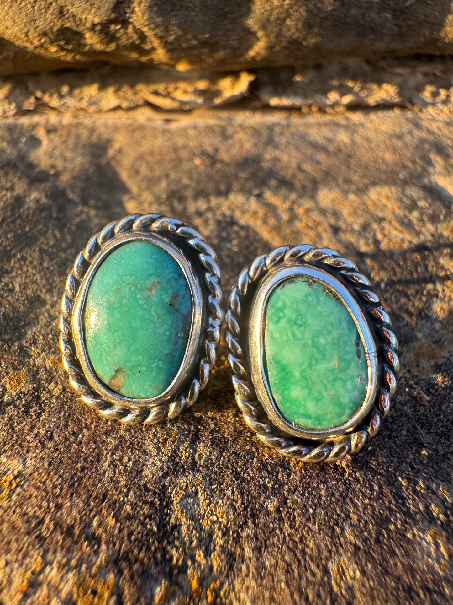 Tyrone turquoise post earrings