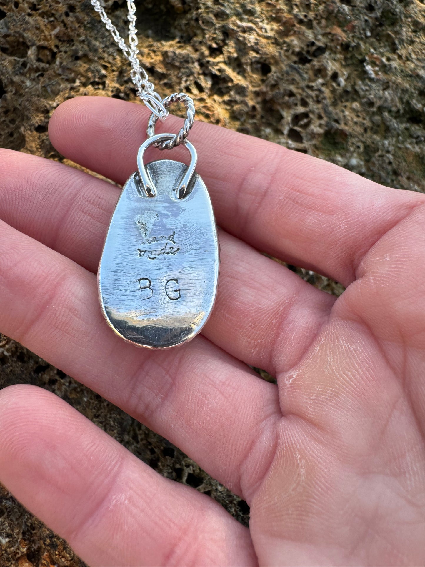 Tyrone Turquoise twisted rope necklace