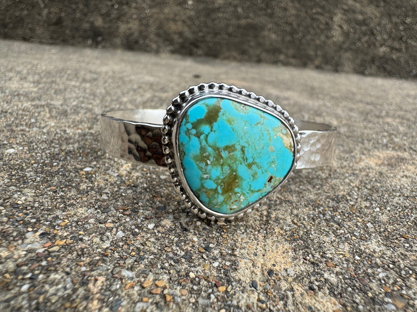 Turquoise Hammered cuff