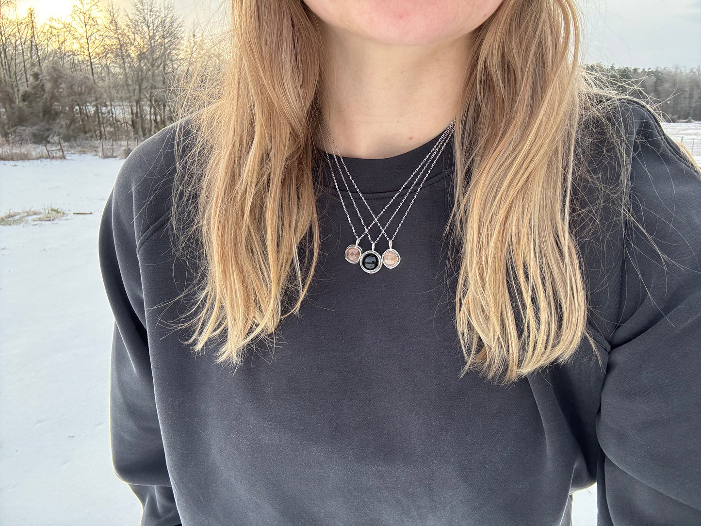 Smoky Quartz Dainty Pendant