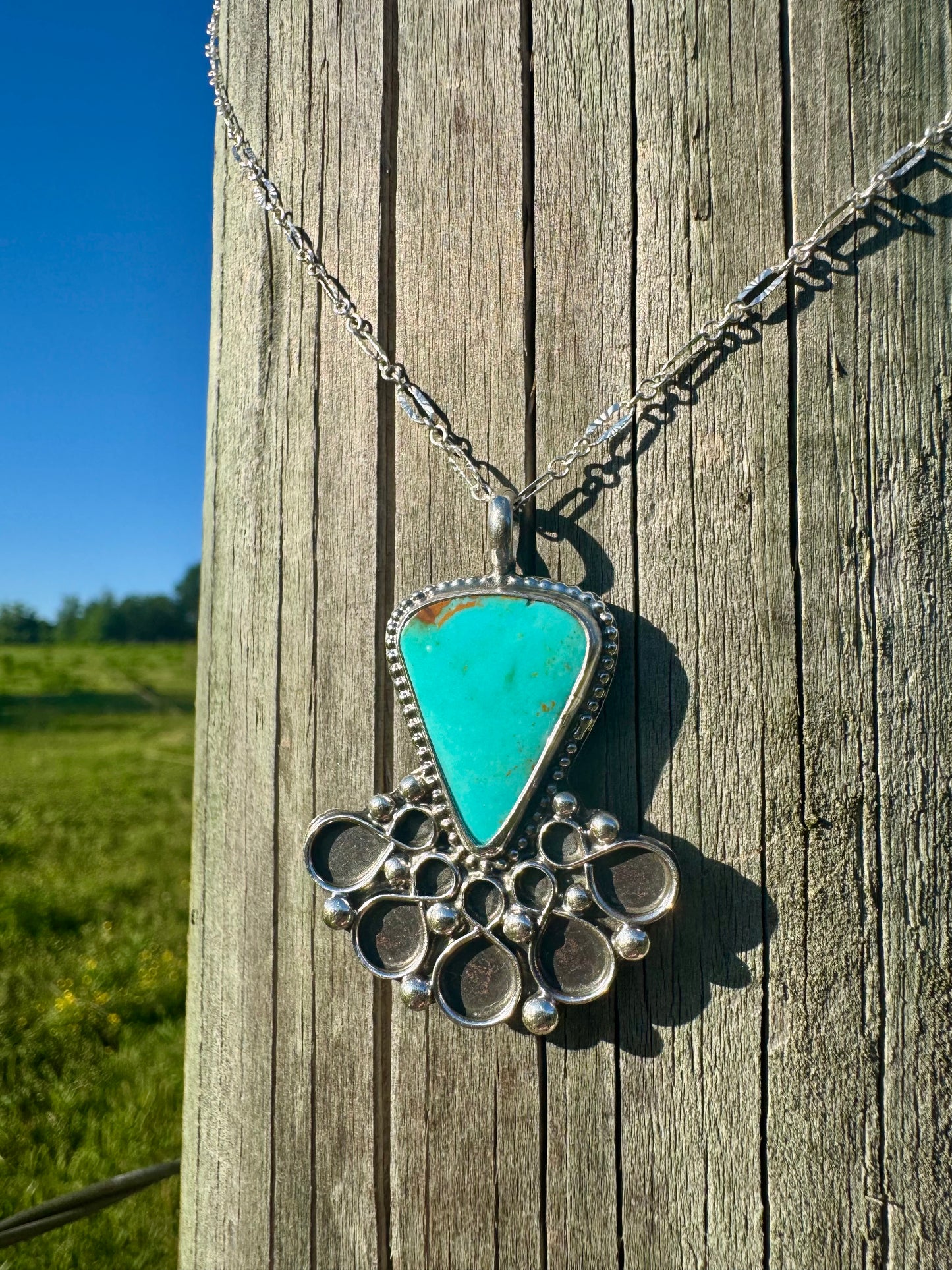 Kings Manassa Pear Filigree pendant