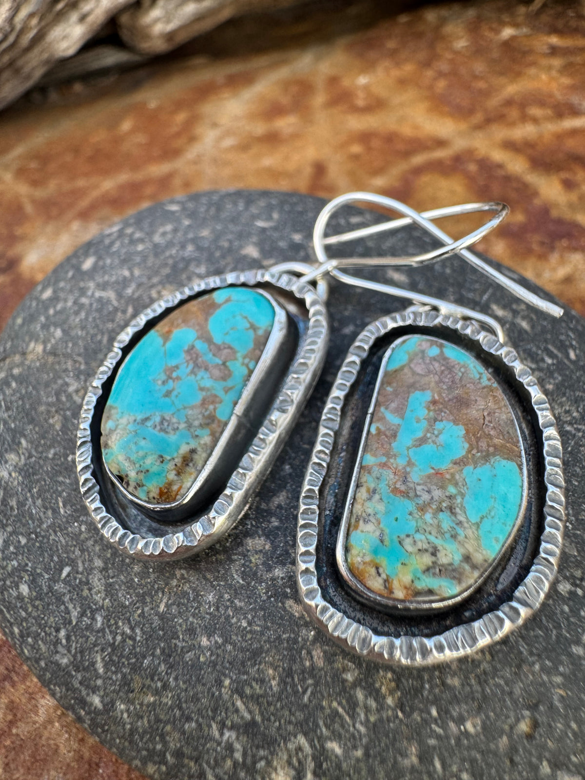 Tyrone turquoise Sterling silver earrings