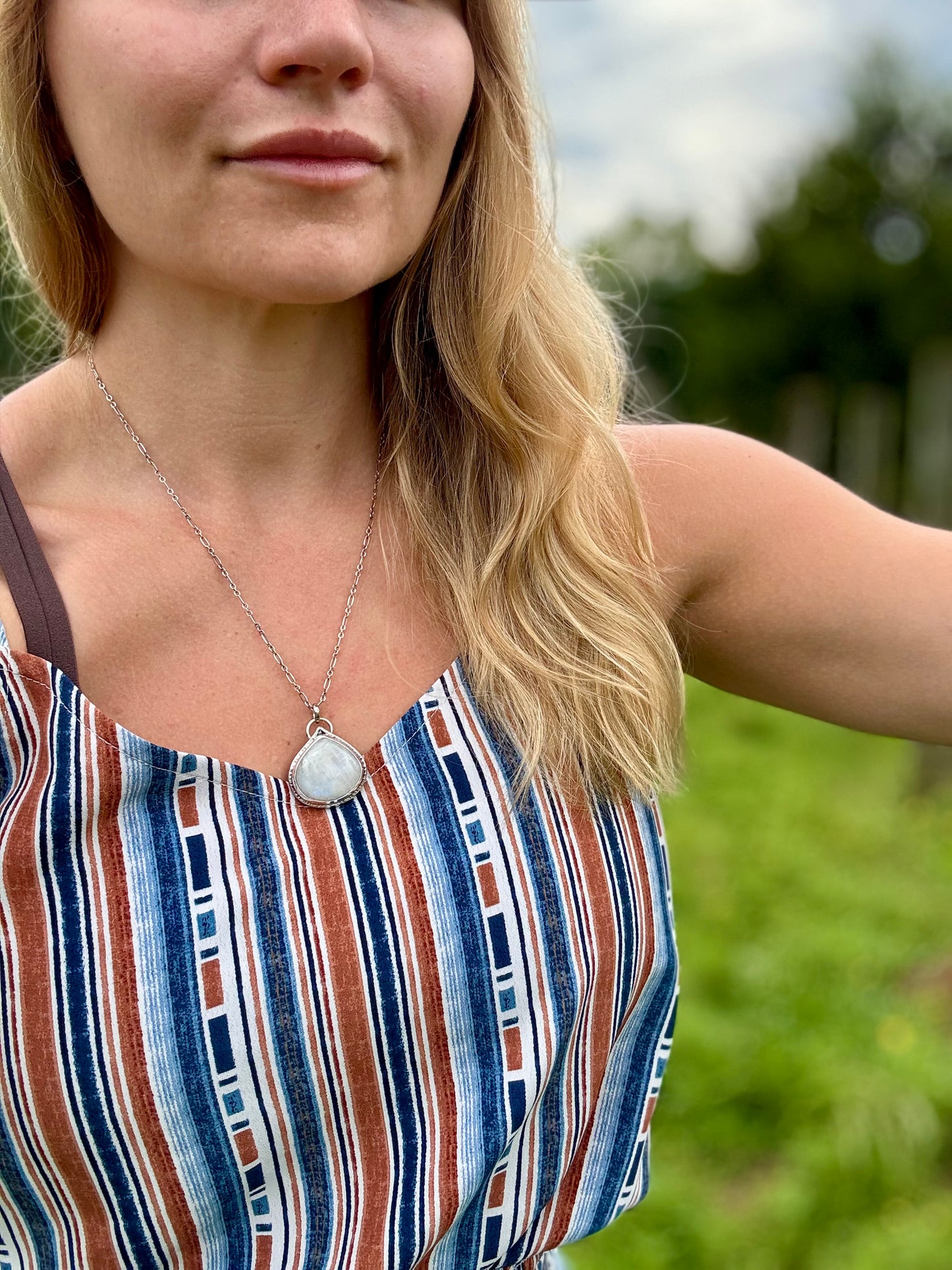 Moonstone Pear Pendant