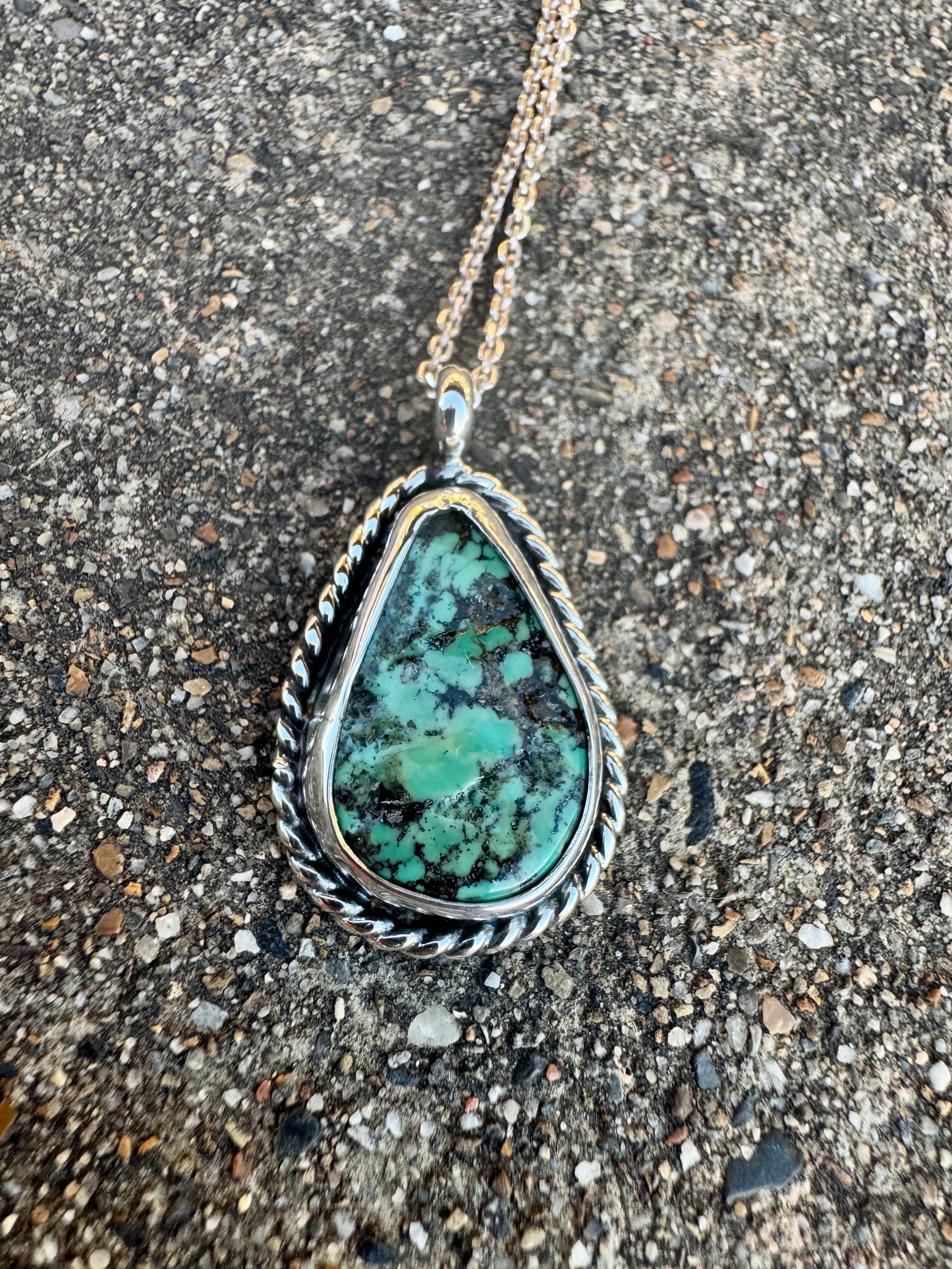 Green Kingman Turquoise Pendant