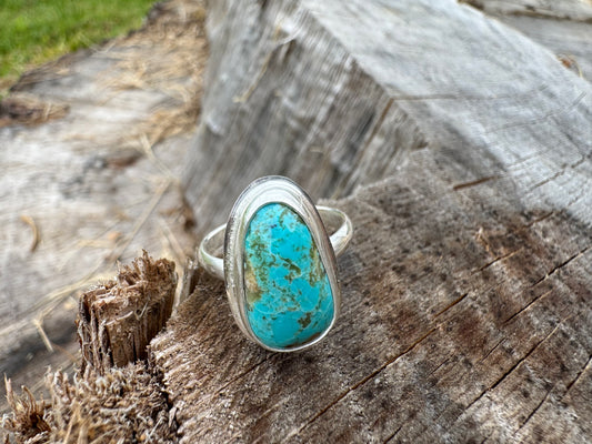 Dainty Kingman Turquoise ring size 8
