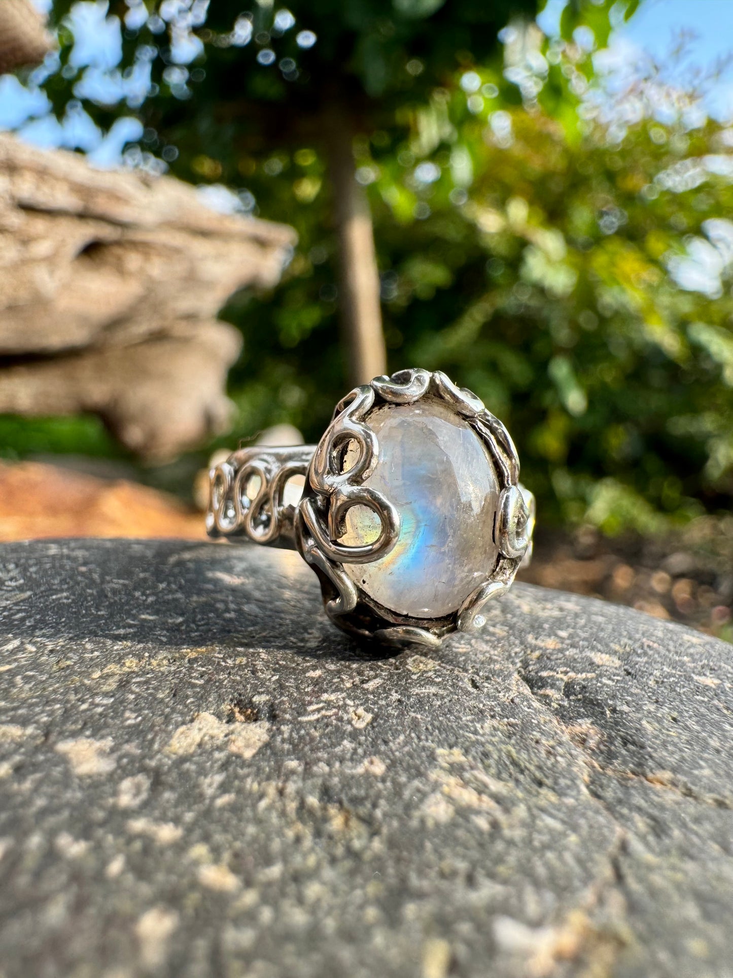 Moonlit Heirloom Moonstone Ring size 6