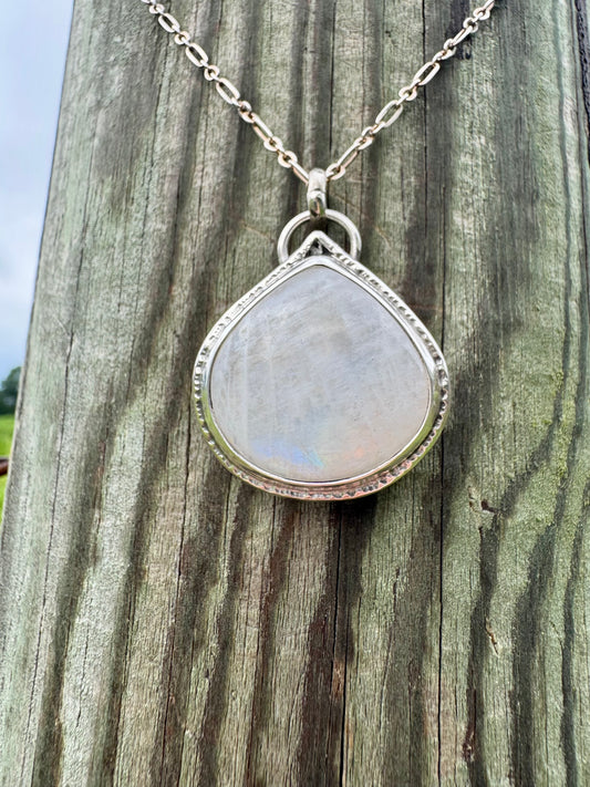 Moonstone Pear Pendant