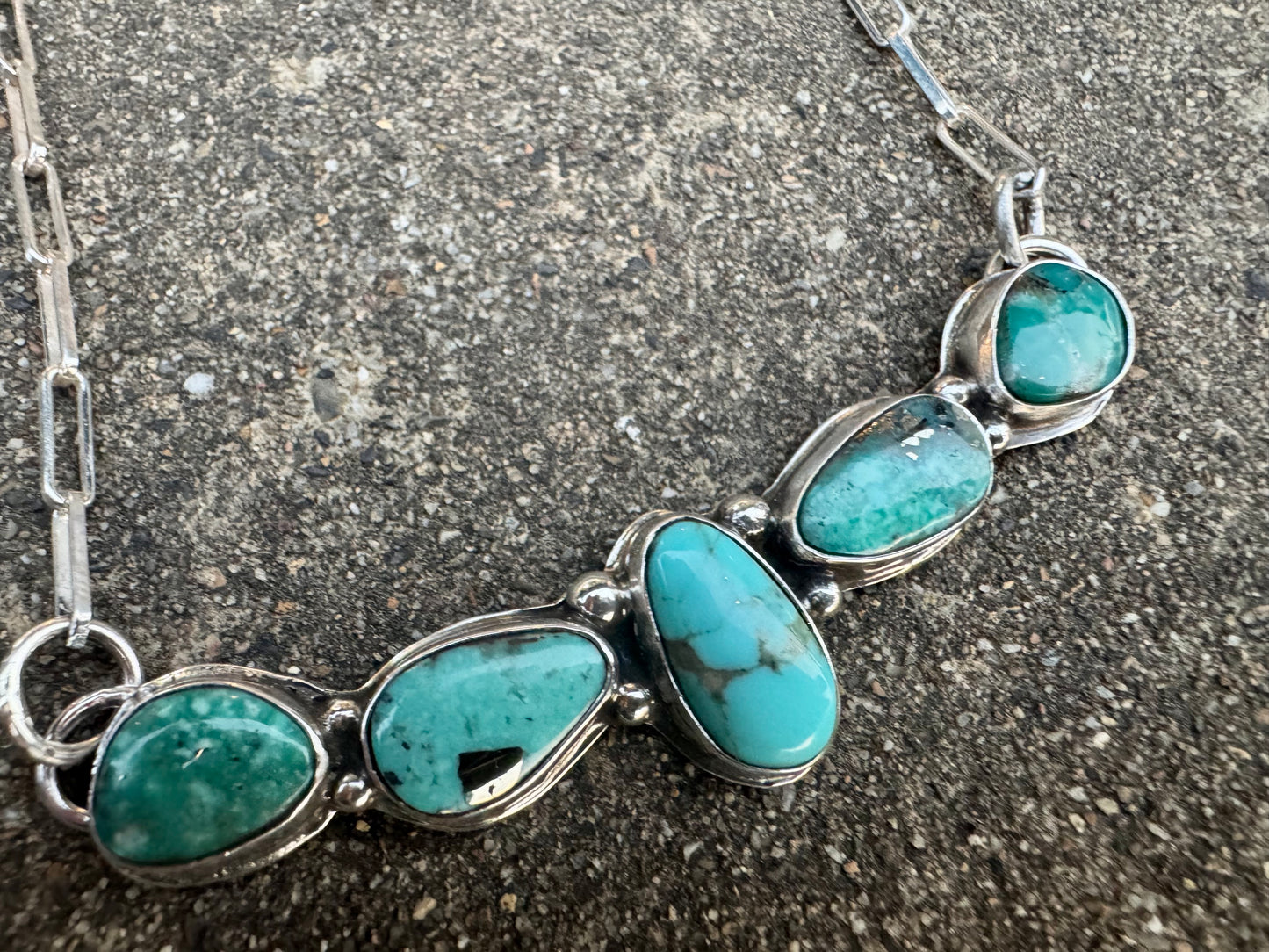 Five stone Campitos Turquoise Necklace