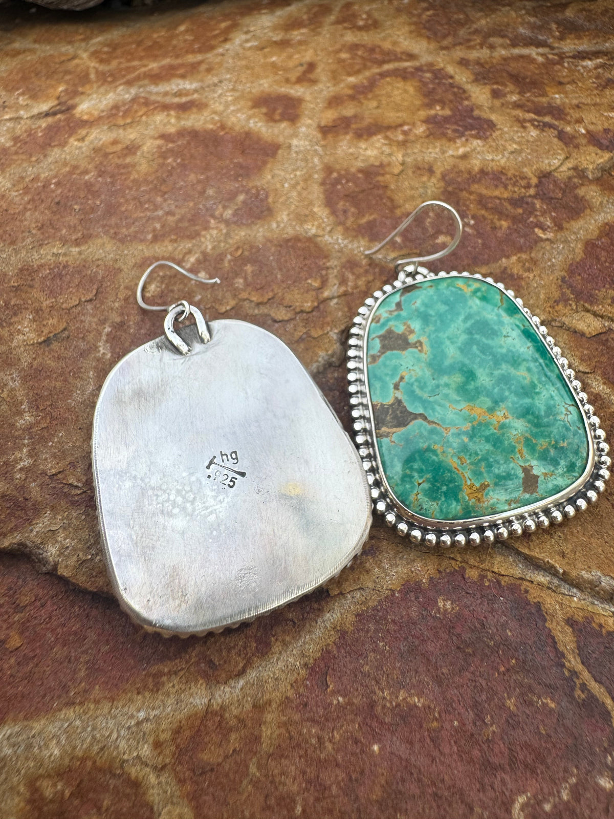 Exceptional Tyrone Turquoise Statement Earrings