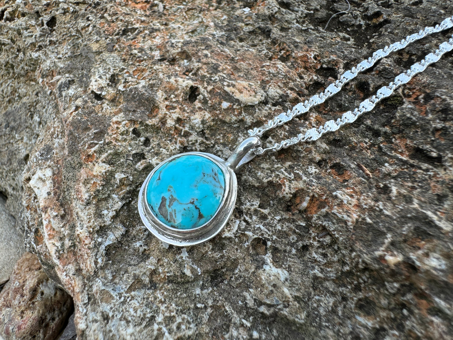 Dainty turquoise pendant