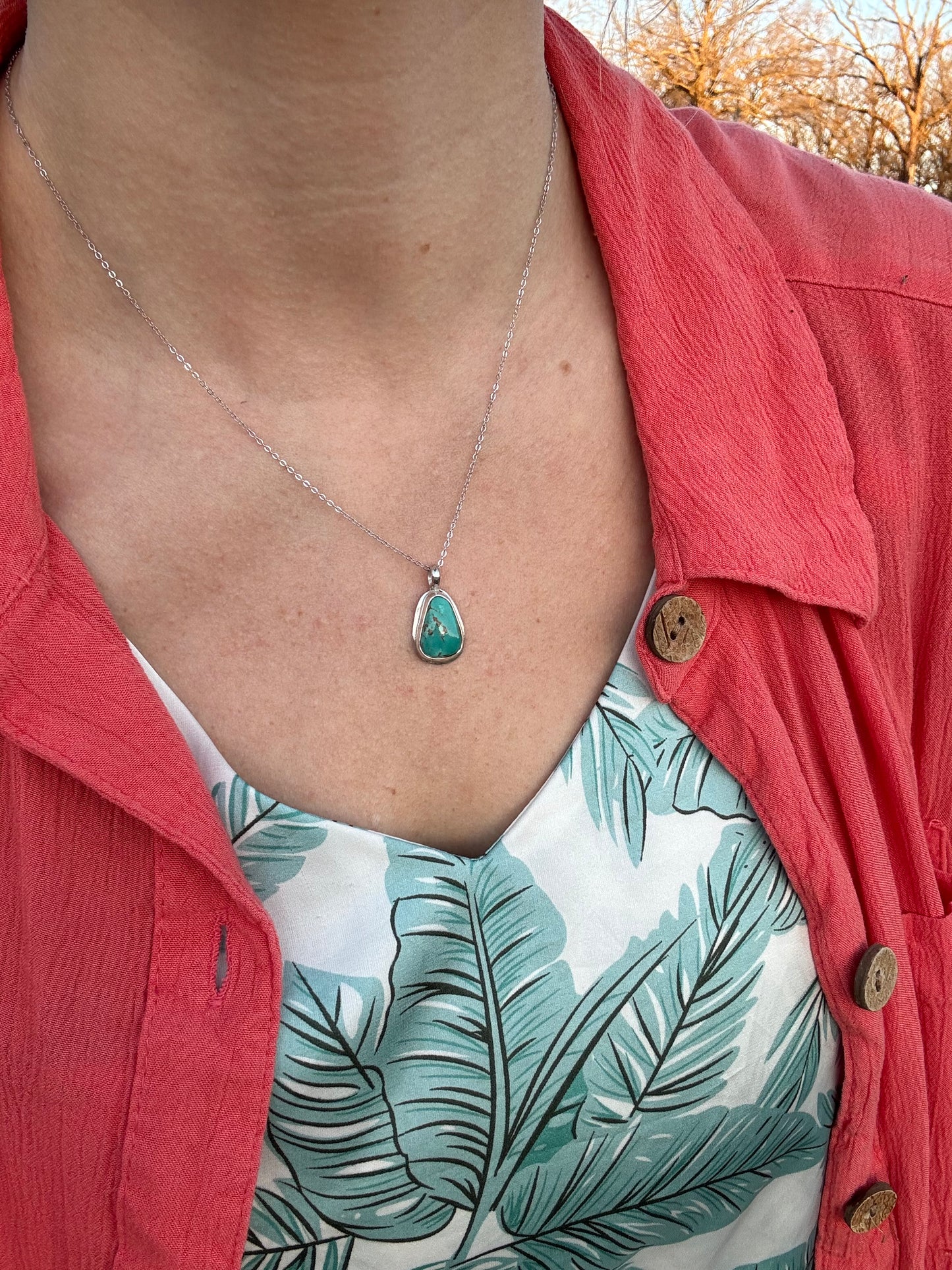 Tyrone turquoise dainty pendant