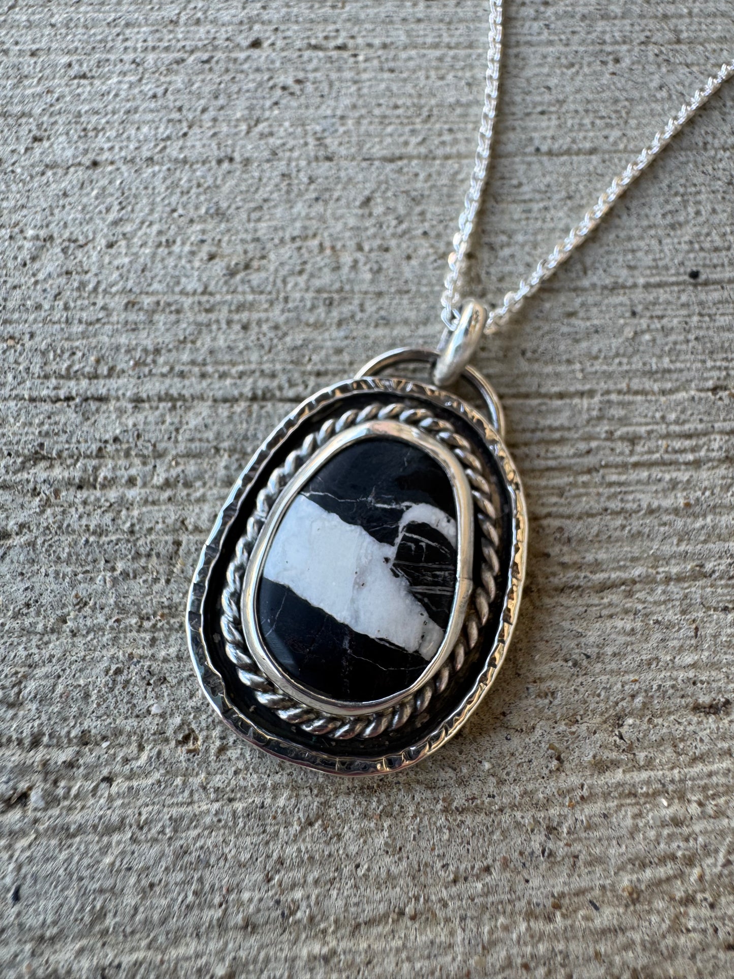 White Buffalo Turquoise Pendant