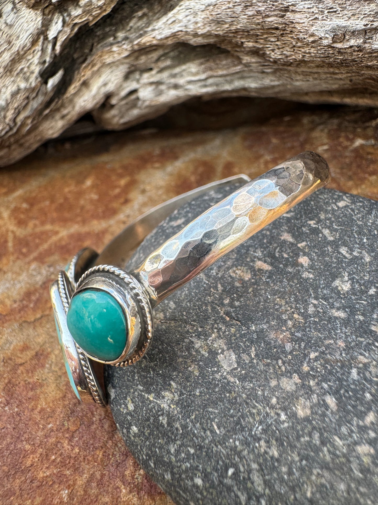 Turquoise Trio Sterling silver Cuff
