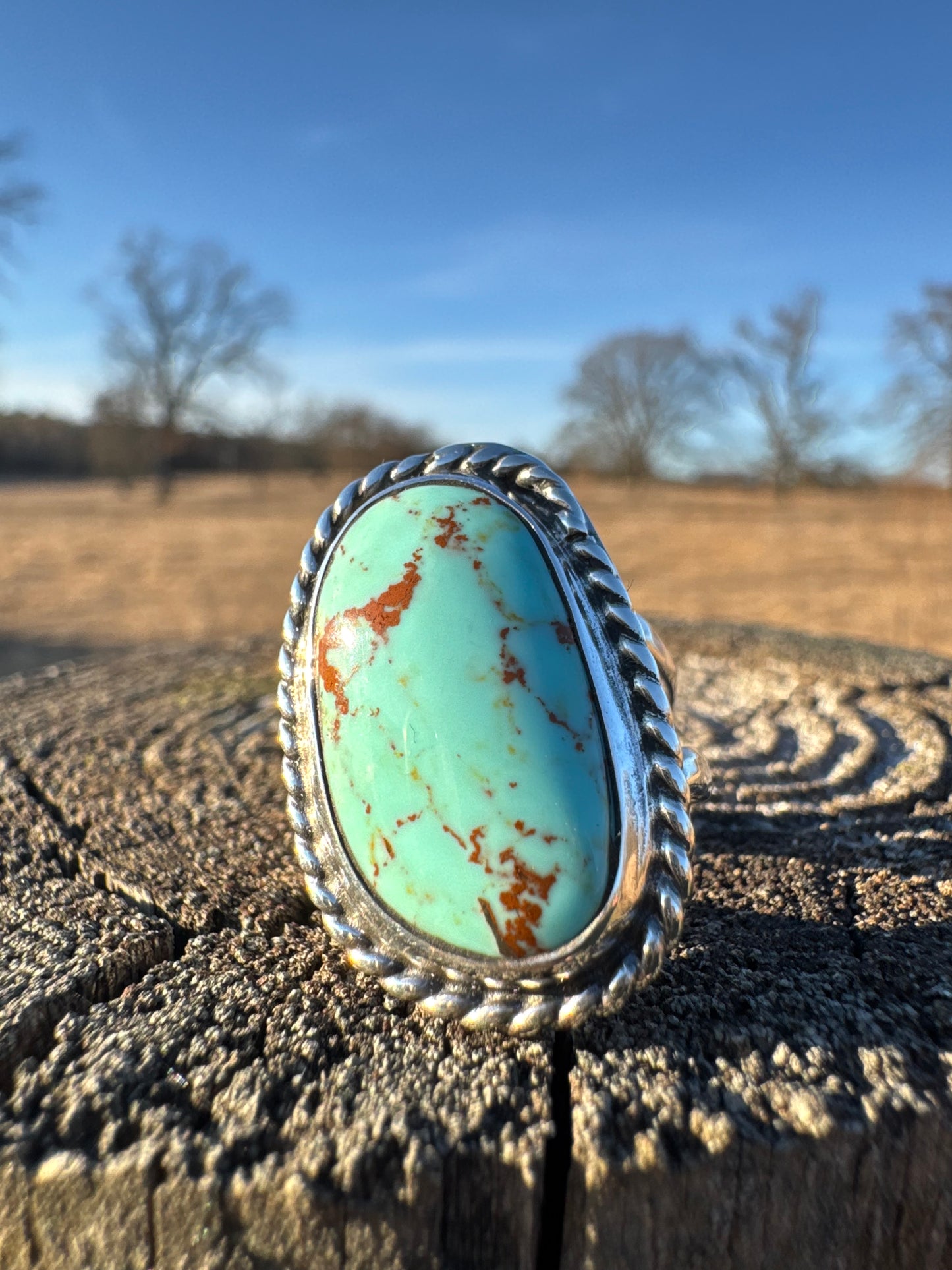 Light blue Tyrone Turquoise ring size 7