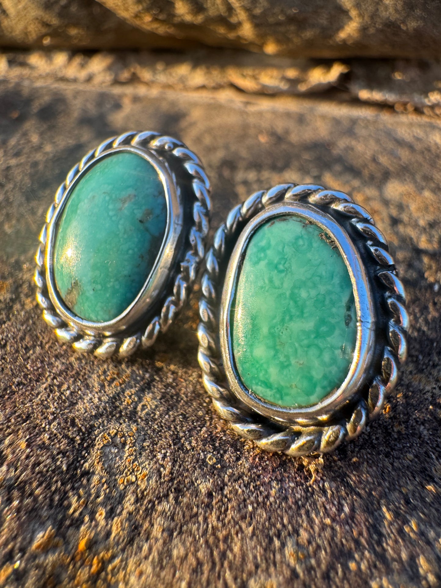 Tyrone turquoise post earrings