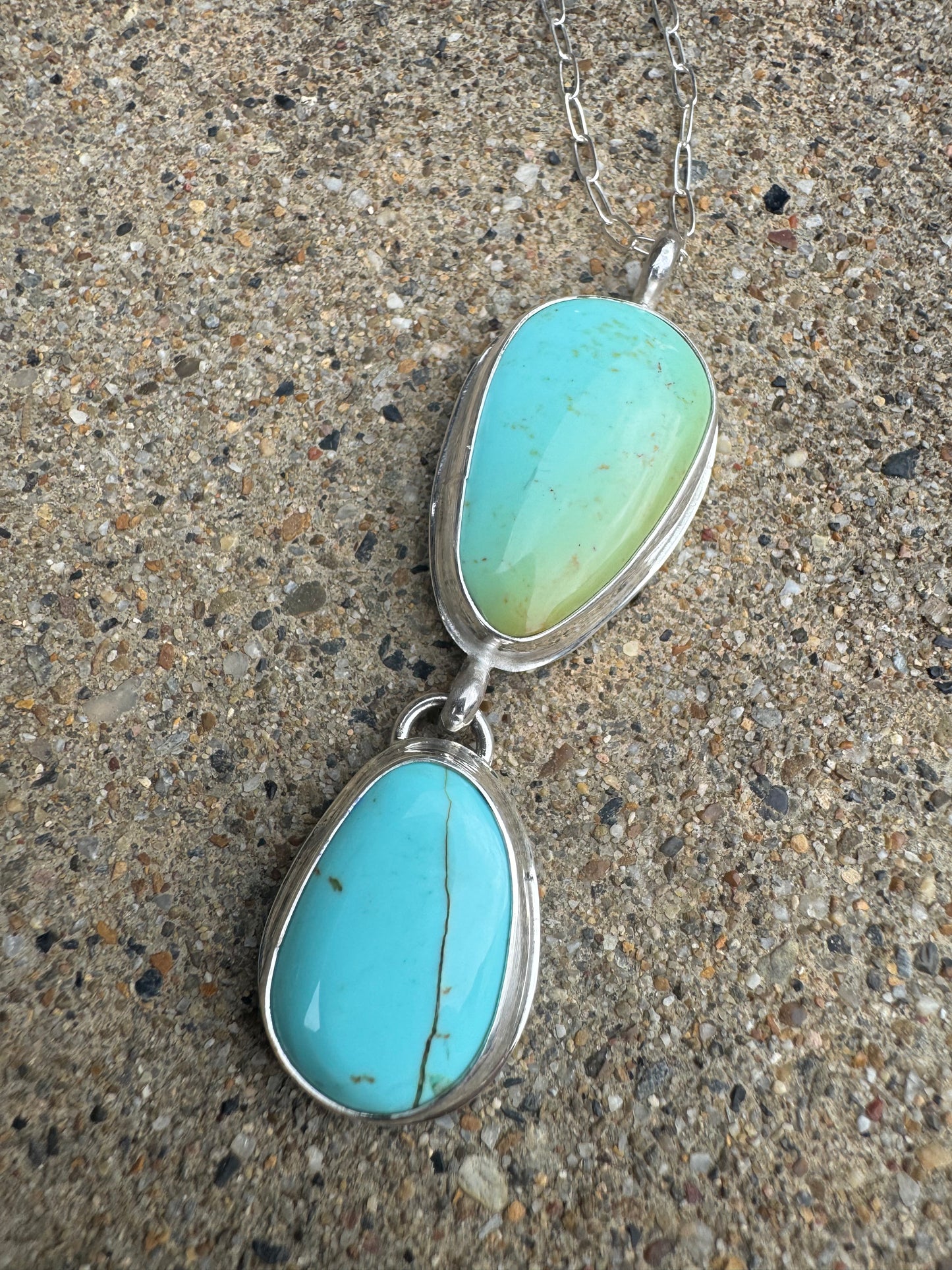 Polychrome Tyrone Turquoise pendant