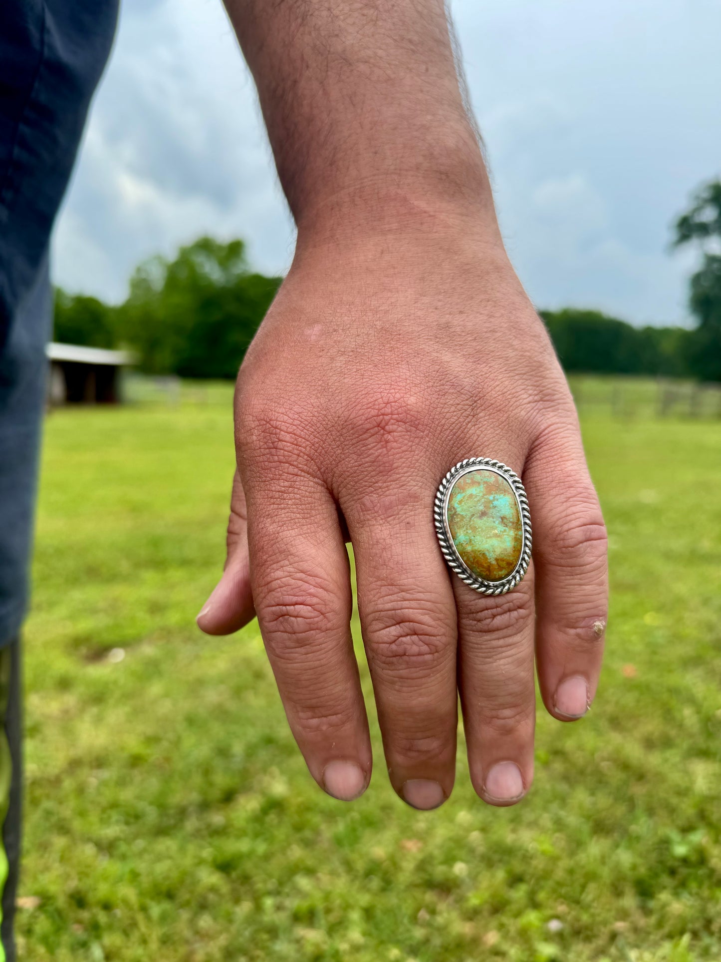 Green Tyrone turquoise ring size 11.5